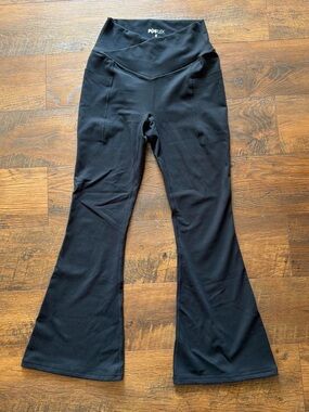 POPFLEX Black High-Waist Flare Leggings NWOT